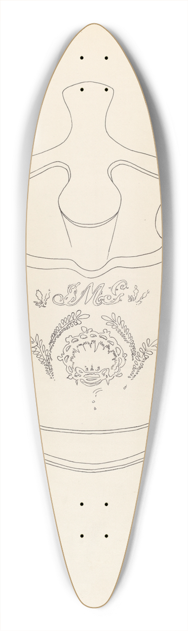 Roberta Spicer - Pitcher 39.3 inch art pintail longboard deck