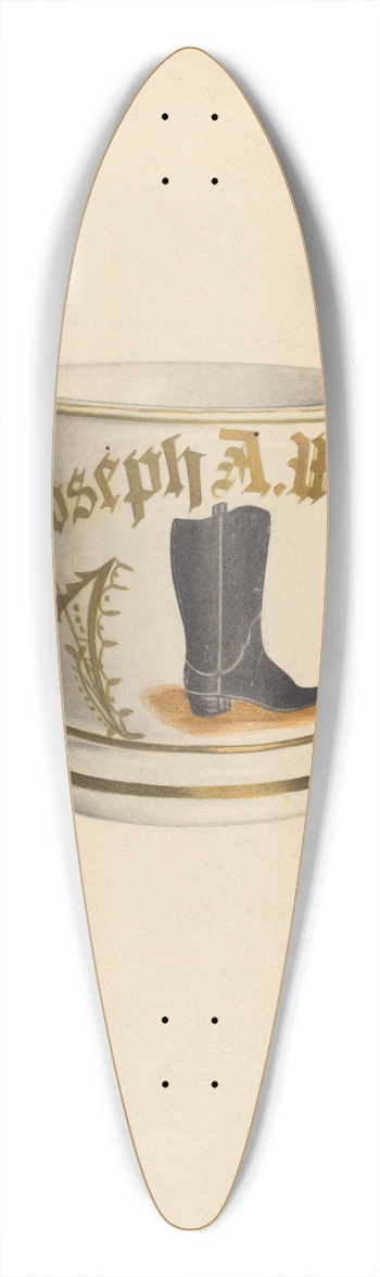 Roberta Spicer - Shaving Mug 39.3 inch art pintail longboard deck