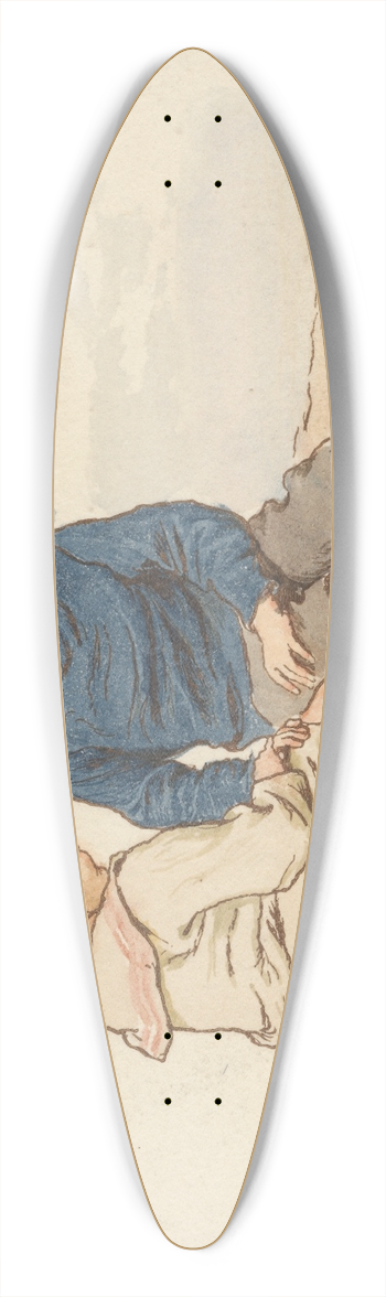 Robert Barnes - Two Boys 39.3 inch art pintail longboard deck
