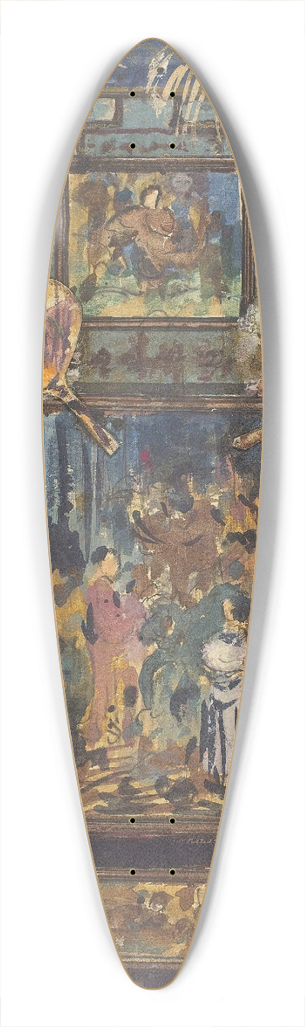 Robert Caney - Stage Set Consisting Of Painted Panels, Fabrics, And Fans 39.3 inch art pintail longboard deck