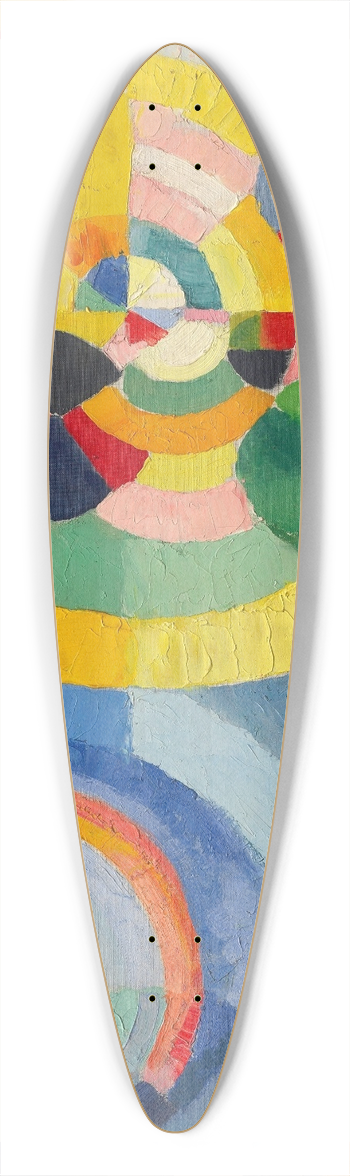 Robert Delaunay - Circular Forms 39.3 inch art pintail longboard deck