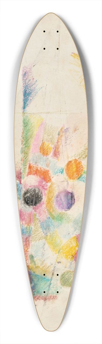 Robert Delaunay - Lquipe de Cardiff 39.3 inch art pintail longboard deck