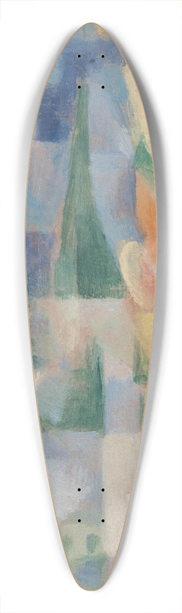 Robert Delaunay - Window overlooking the city 39.3 inch art pintail longboard deck
