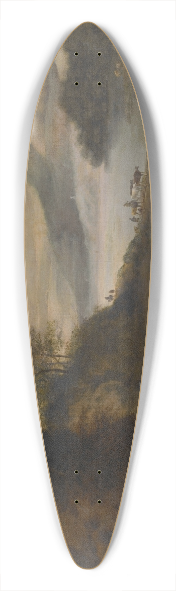 Robert Griffier - Landscape with Animals 39.3 inch art pintail longboard deck