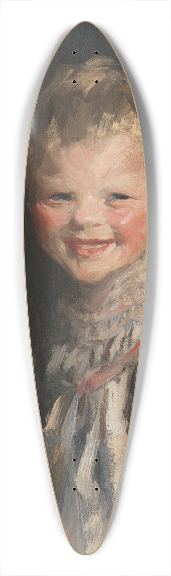 Robert Henri - Laughing Child 39.3 inch art pintail longboard deck