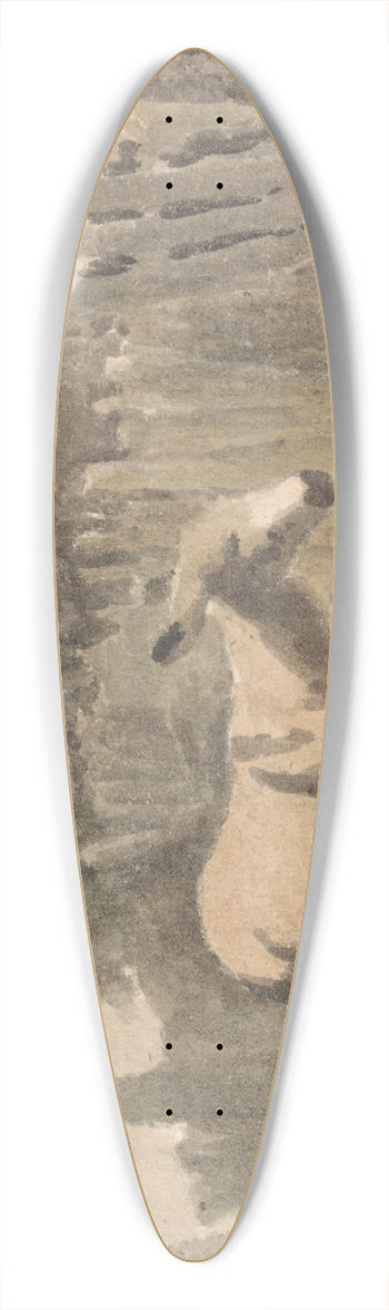 Robert Hills - A Donkey and Foal 39.3 inch art pintail longboard deck