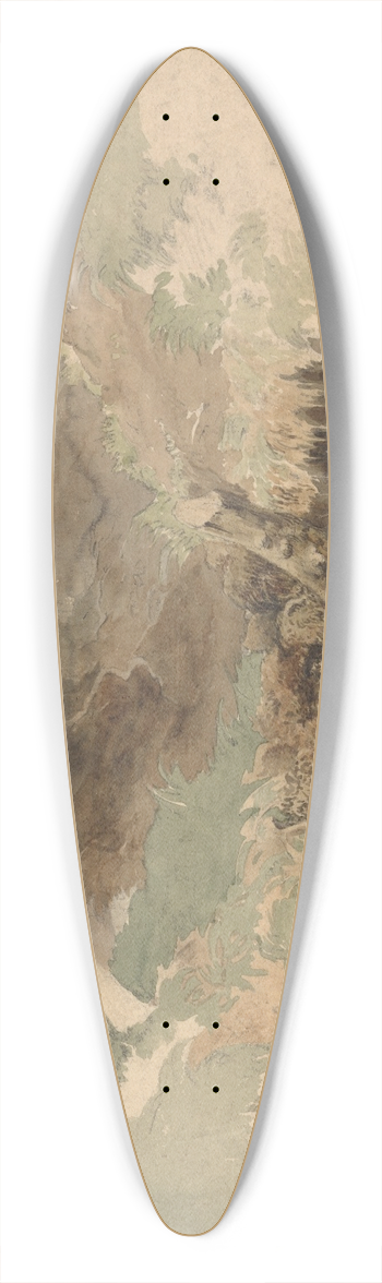 Robert Hills - Forest Pool 39.3 inch art pintail longboard deck
