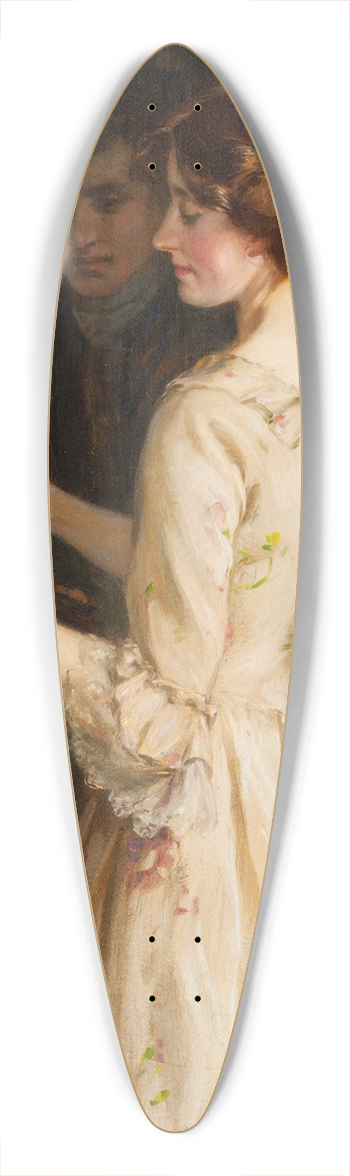 Robert Hope - The White Cockade 39.3 inch art pintail longboard deck