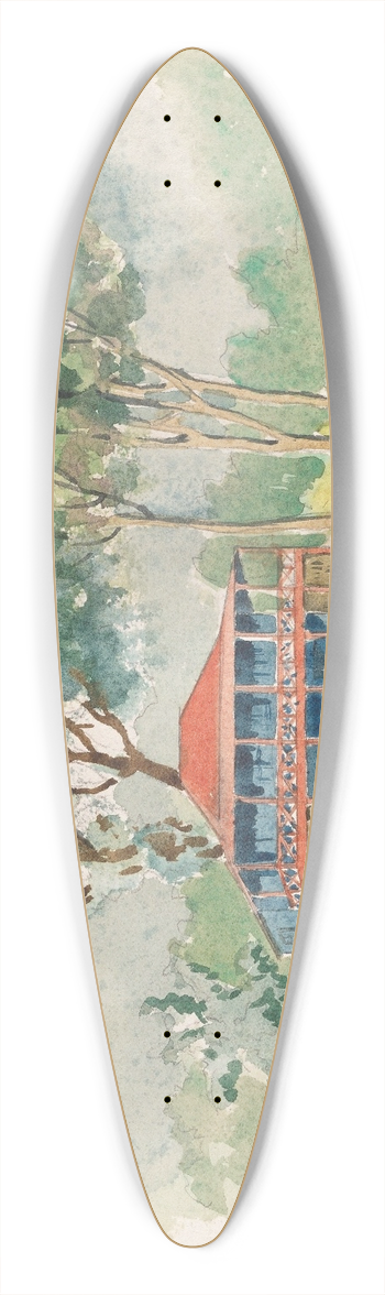 Robert Louis Stevenson - Vailima 39.3 inch art pintail longboard deck