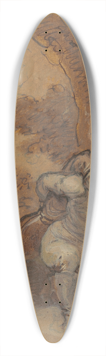 Robert Smirke - Falstaff Dragging the Body of Hotspur 39.3 inch art pintail longboard deck