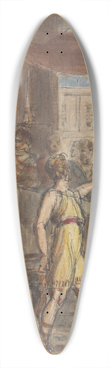 Robert Smirke - Study of a Roman Banquet Scene 39.3 inch art pintail longboard deck