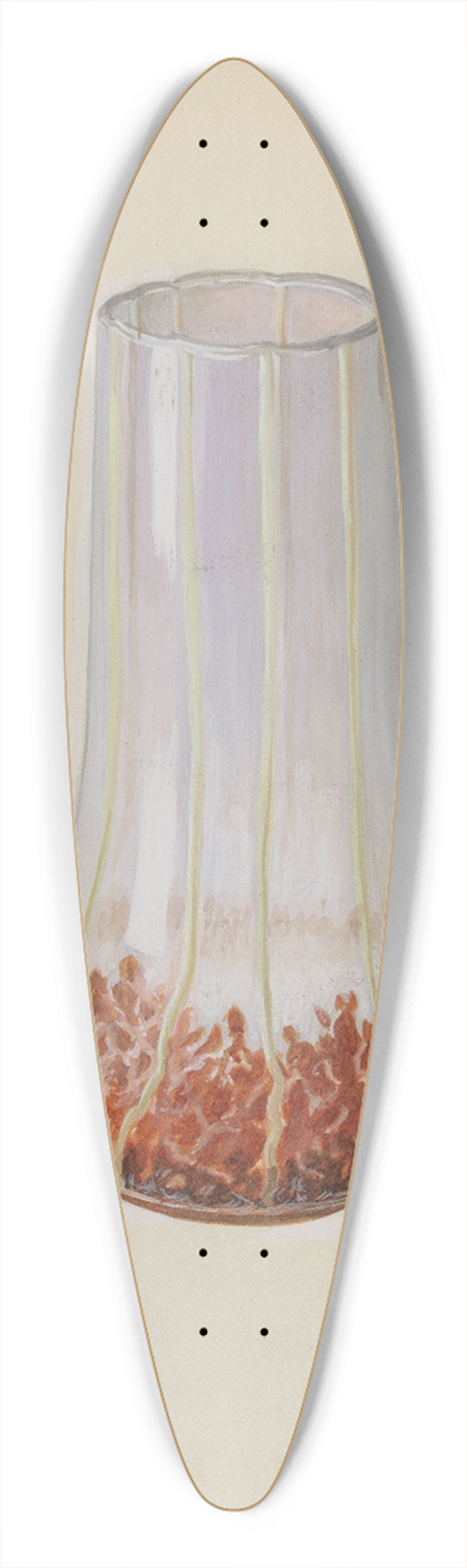 Robert Stewart - Corn Glass Vase 39.3 inch art pintail longboard deck
