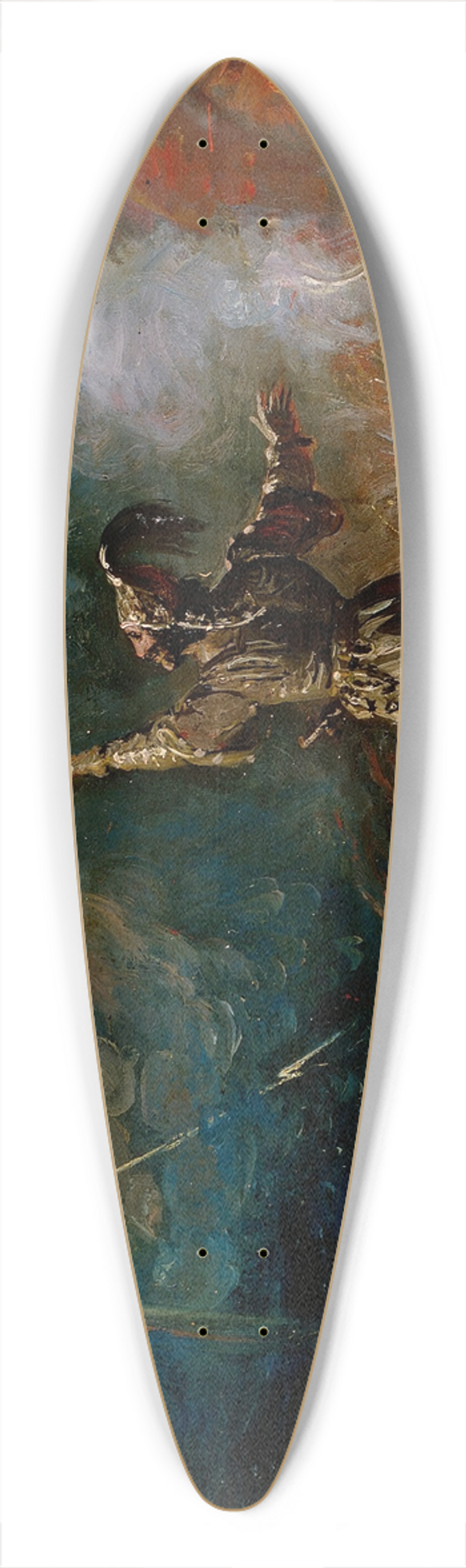 Robert Wilhelm Ekman - Lemminkinen At The Fiery Lake, Sketch 39.3 inch art pintail longboard deck