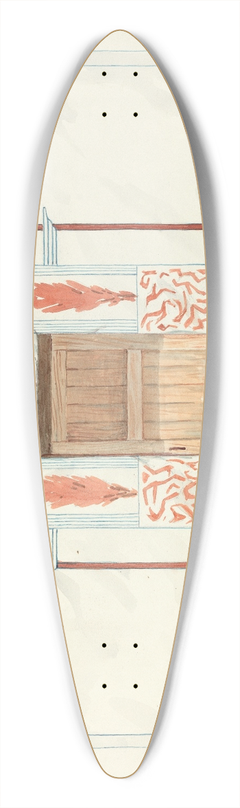 Robert W.R. Taylor - Restoration Drawing 39.3 inch art pintail longboard deck