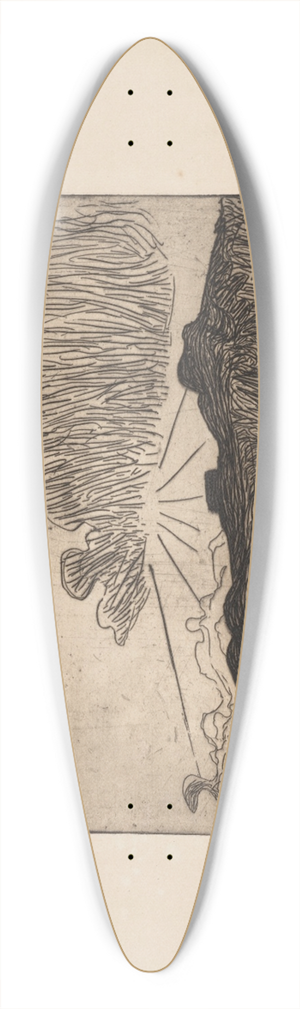 Roderic O'Conor - Effet du soleil dans un nuage 39.3 inch art pintail longboard deck