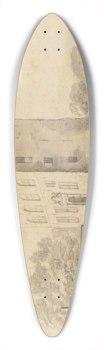 Roelant Roghman - The Castle Giessenburg, near Gorinchem 39.3 inch art pintail longboard deck