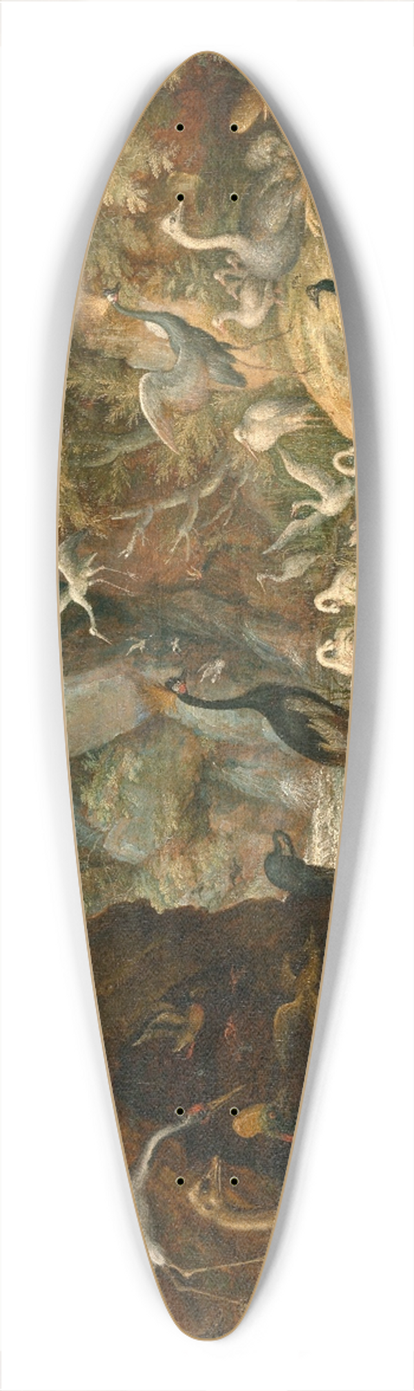 Roelant Savery - Birds Paradise 39.3 inch art pintail longboard deck