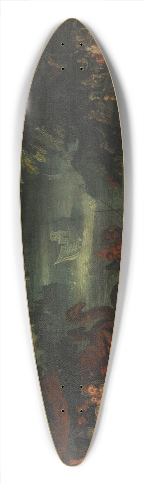 Roelant Savery - Le Dluge 39.3 inch art pintail longboard deck