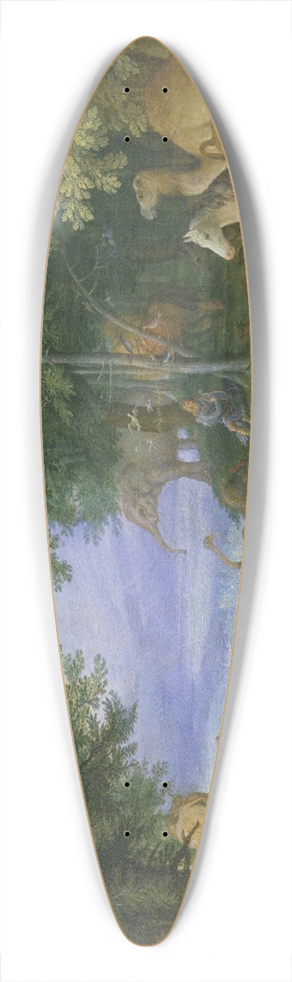 Roelant Savery - Orpheus Charming the Animals with His Music 39.3 inch art pintail longboard deck