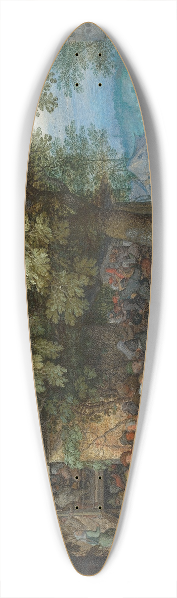 Roelant Savery - Peasants Dancing outside a Bohemian Inn 39.3 inch art pintail longboard deck