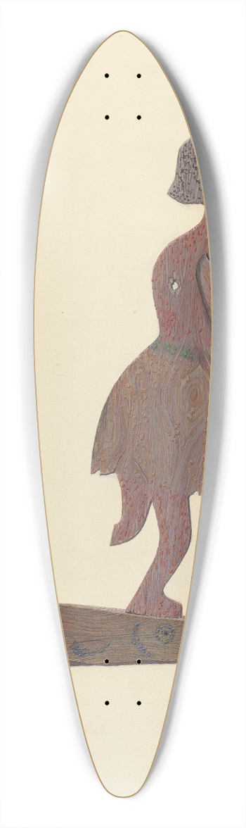 Roger Deats - Weather Vane 39.3 inch art pintail longboard deck