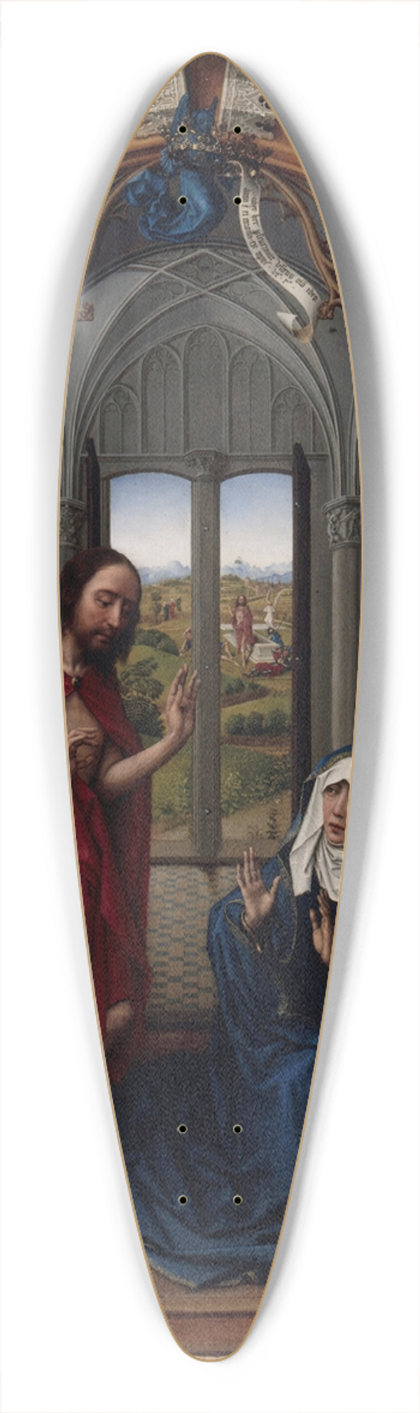 Rogier van der Weyden - The Altar of Our Lady (Miraflores Altar) 39.3 inch art pintail longboard deck