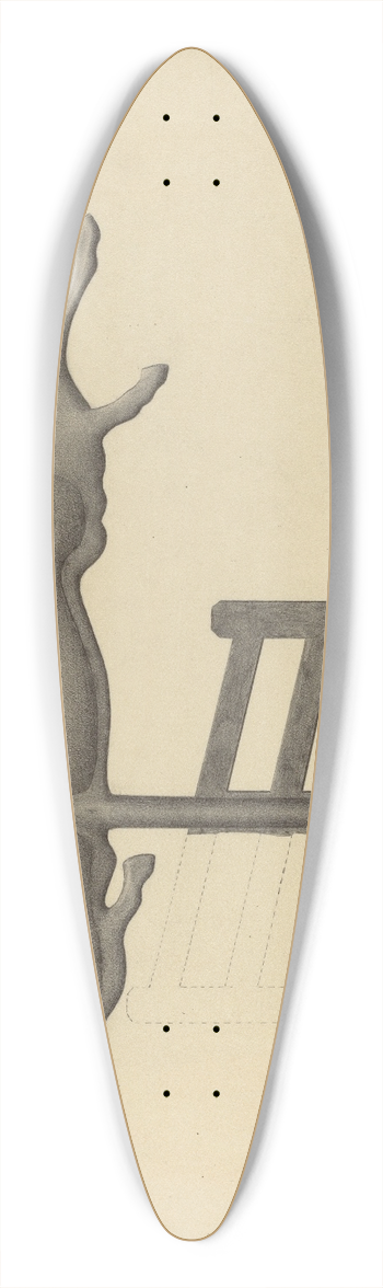 Rollington Campbell - Weather Vane 39.3 inch art pintail longboard deck