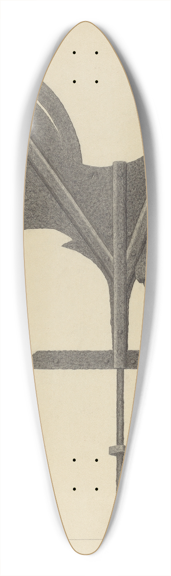 Rollington Campbell - Weather Vane  Cock 39.3 inch art pintail longboard deck