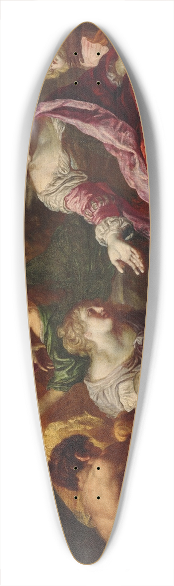 Roman School - The Finding of Moses 39.3 inch art pintail longboard deck