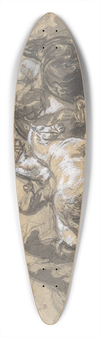 Rosa Bonheur - Study for The Horse Fair 39.3 inch art pintail longboard deck