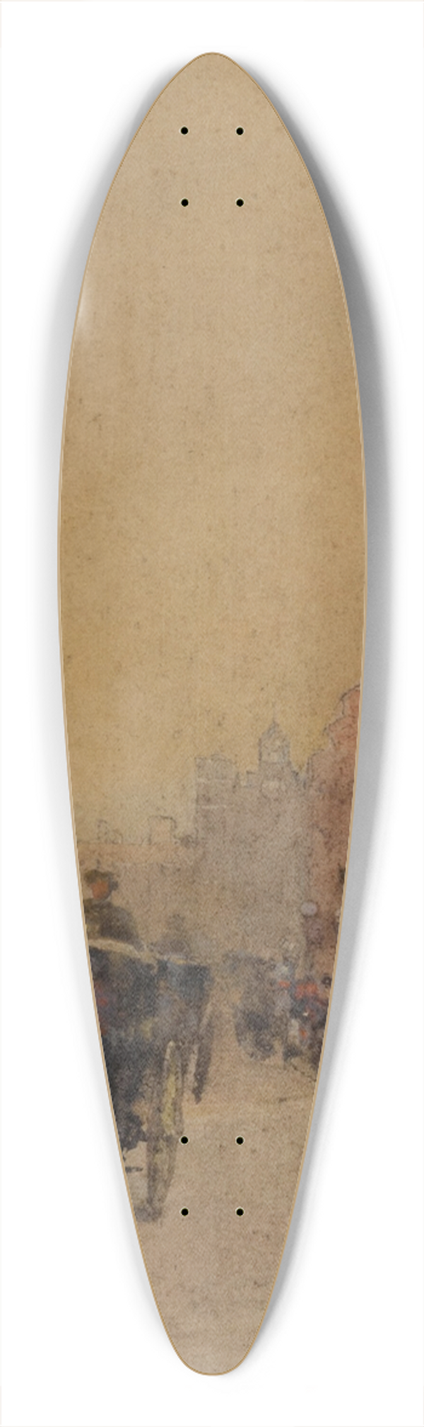Rose Barton - St Jamess Street, London 39.3 inch art pintail longboard deck