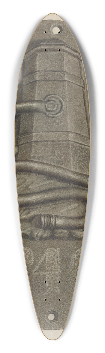 Rose Campbell-Gerke - Firemark 39.3 inch art pintail longboard deck