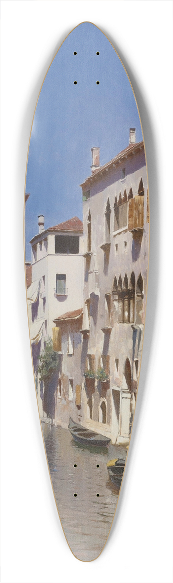 Rubens Santoro - Venetian Canal 39.3 inch art pintail longboard deck