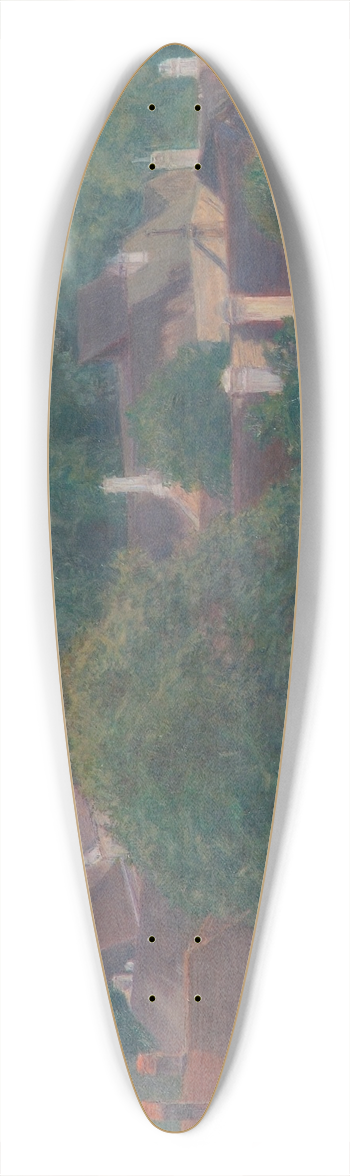 Rudolf Bacher - Abenddmmerung in Ober-Sievering 39.3 inch art pintail longboard deck