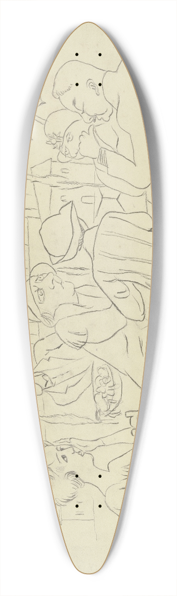 Rudolf Grossmann - Roman caf 39.3 inch art pintail longboard deck