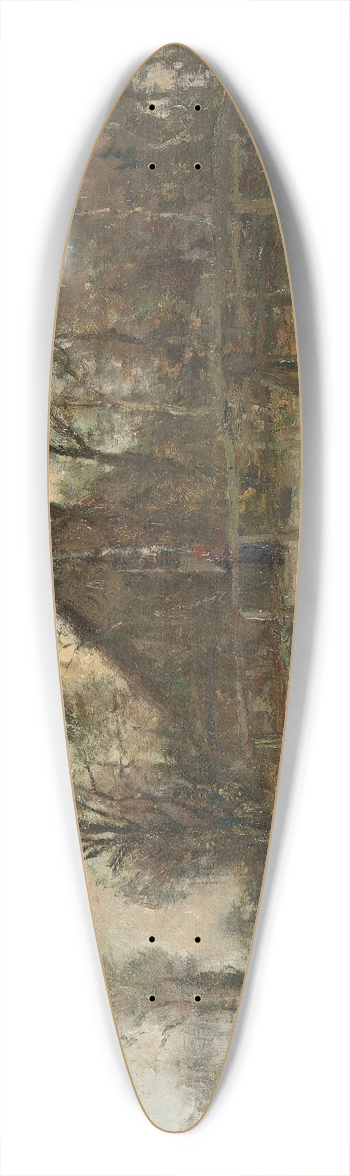 Rudolf Hckner - Bauernhof am Wasser 39.3 inch art pintail longboard deck