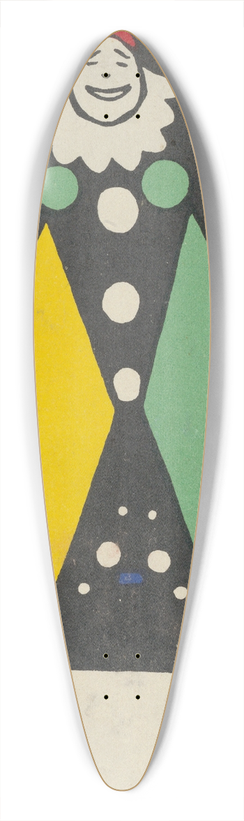Rudolf Kalvach - Clown 39.3 inch art pintail longboard deck