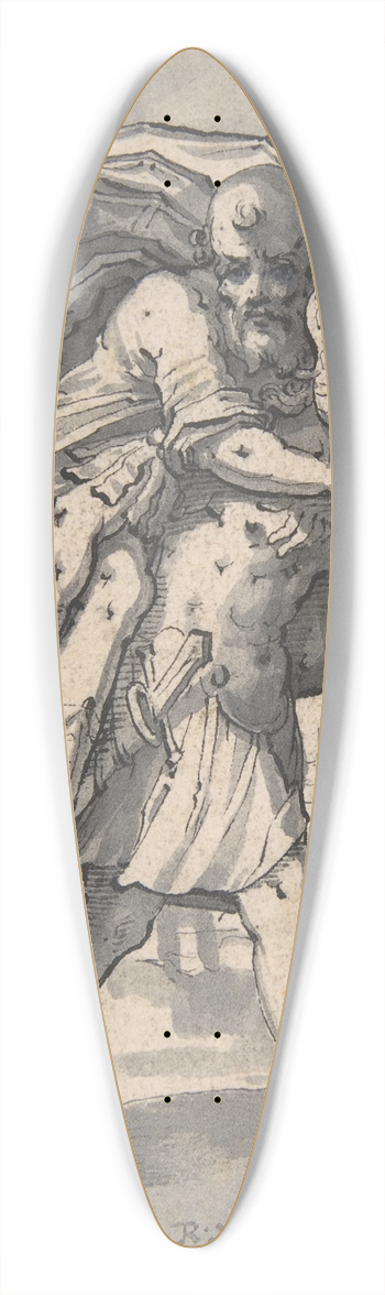 Rudolf Meyer - Aeneas Rescues his Father from Burning Troy 39.3 inch art pintail longboard deck