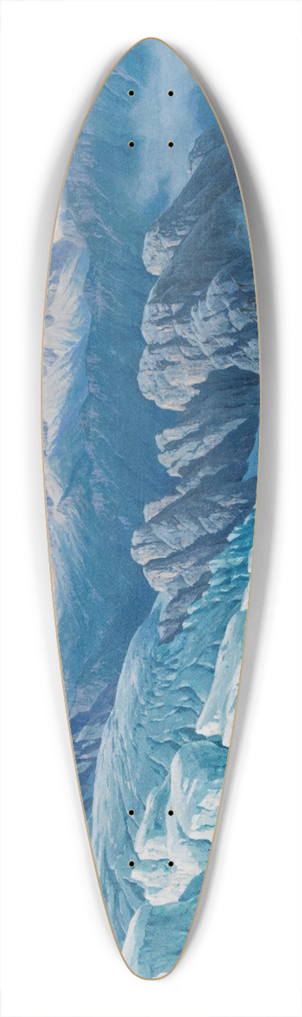 Rudolf Reschreiter - Langkofelgruppe vom Marmolata-Gletscher 39.3 inch art pintail longboard deck