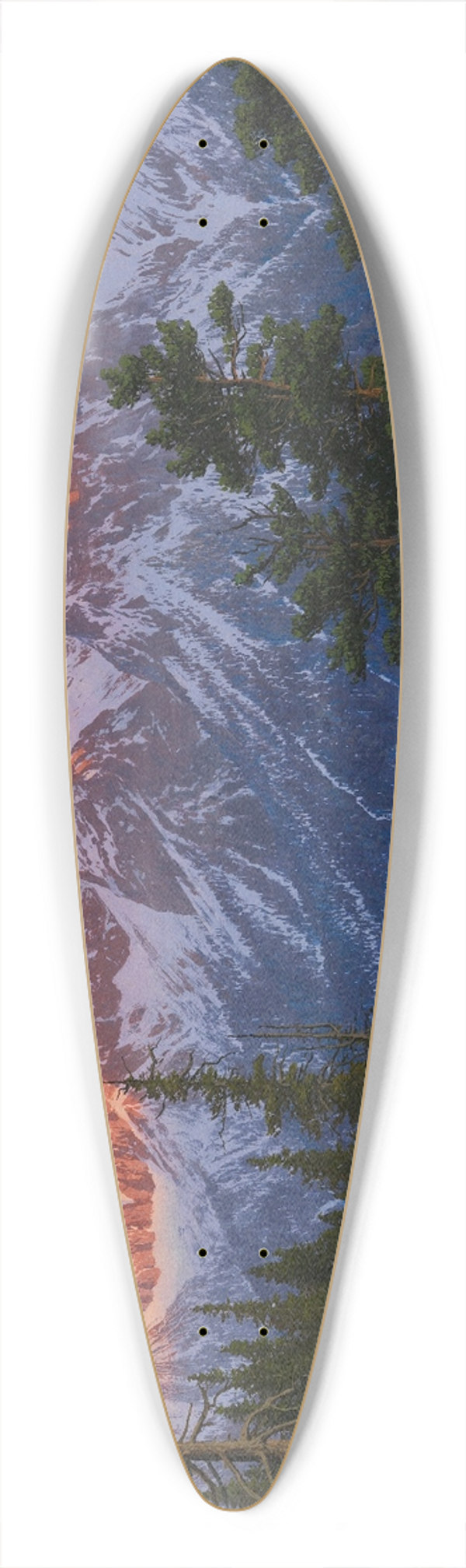 Rudolf Reschreiter - Winterliche Abendstimmung bei Mittenwald 39.3 inch art pintail longboard deck