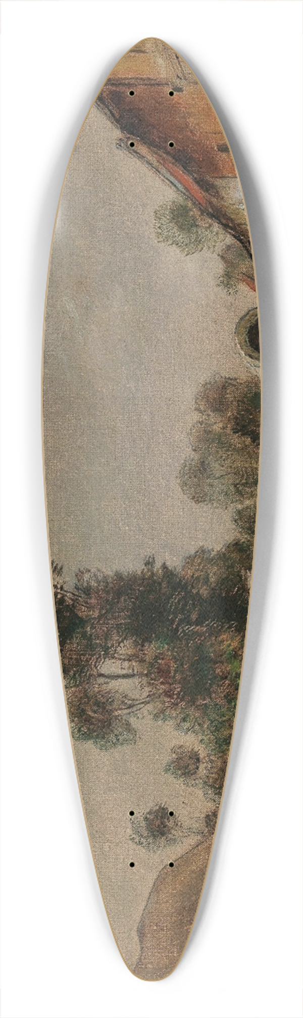 Rudolf Ribarz - Strasse von Bethencourt 39.3 inch art pintail longboard deck