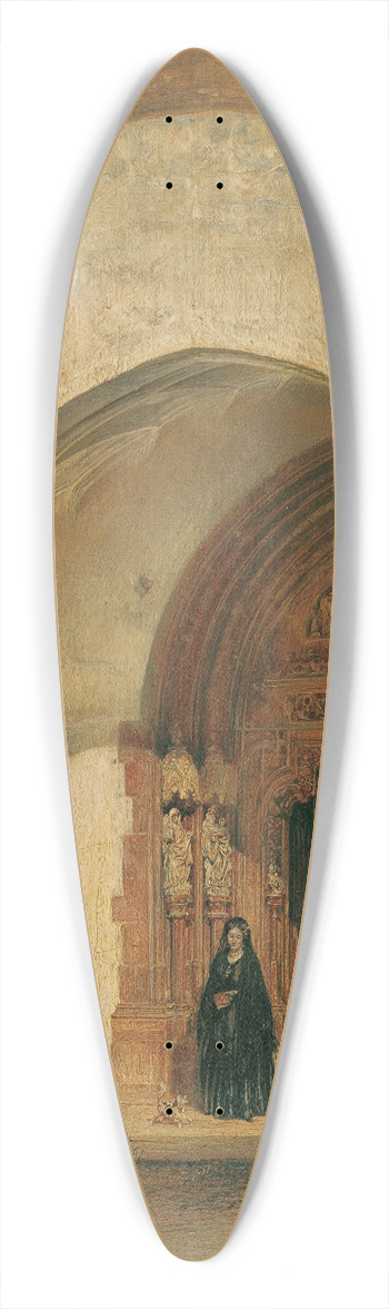 Rudolf von Alt - Das Portal der Stiftskirche Nonnberg in Salzburg 39.3 inch art pintail longboard deck