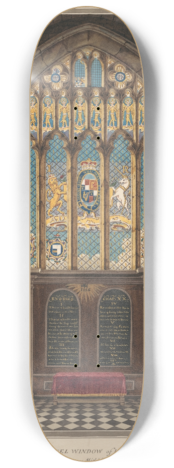 Daniel Lysons - The Chancel Window of Hanworth Church 8.25 inch art skate deck