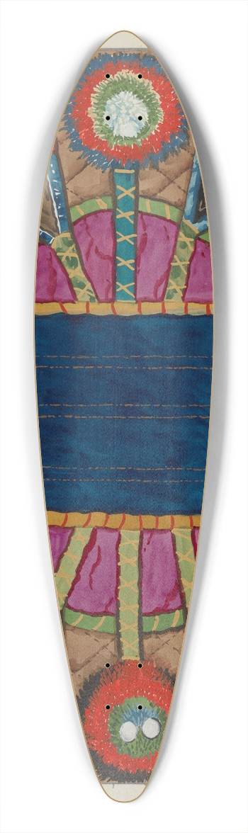 Ruth M. Barnes - Coverlet (Applique Quilt) 39.3 inch art pintail longboard deck