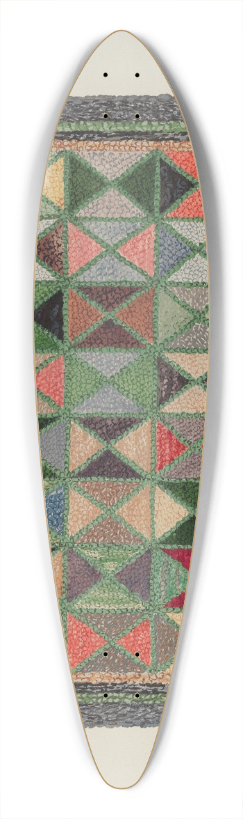 Ruth M. Barnes - Hooked Rug 39.3 inch art pintail longboard deck