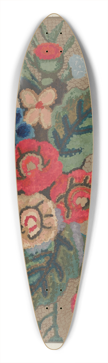 Ruth M. Barnes - Hooked Rug 39.3 inch art pintail longboard deck