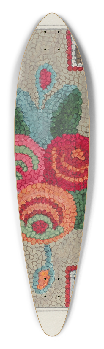 Ruth M. Barnes - Hooked Rug 39.3 inch art pintail longboard deck