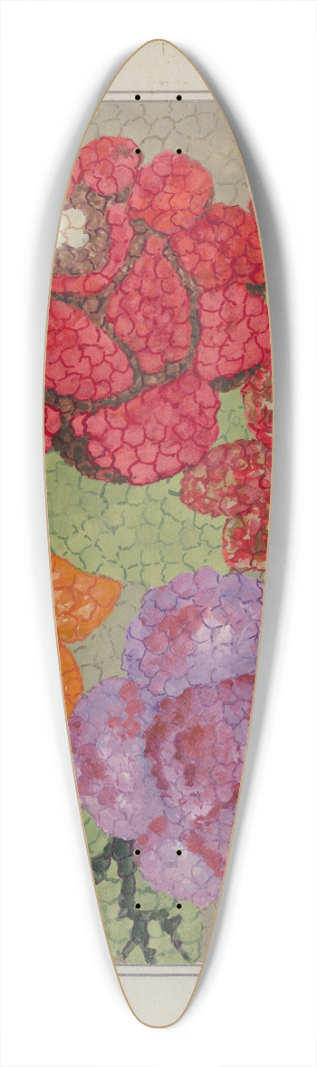 Ruth M. Barnes - Hooked Rug 39.3 inch art pintail longboard deck