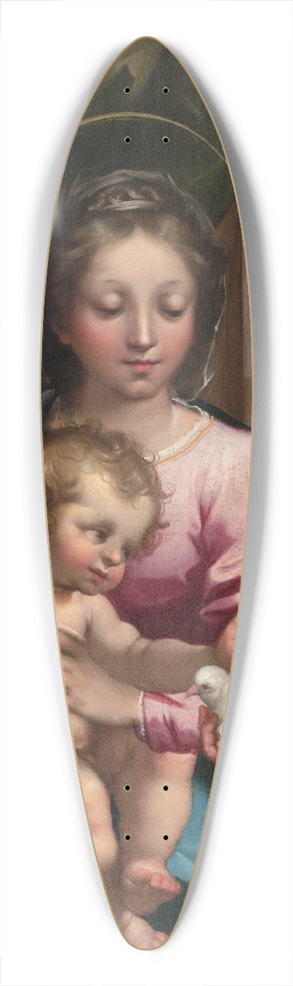 Rutilio Manetti - Virgin and Child with the Young Saint John the Baptist and Saint Catherine ofSiena 39.3 inch art pintail longboard deck