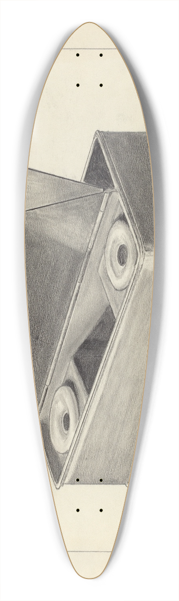 Salvatore Borrazzo - Inkwell 39.3 inch art pintail longboard deck